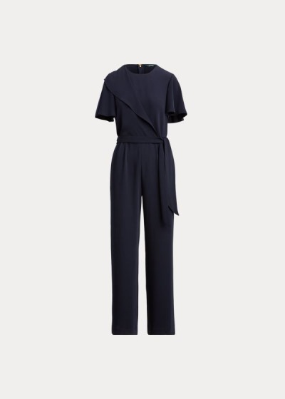 Jumpsuits Ralph Lauren Mujer Azul Marino - Ruffled Crepe - QKJTA8731